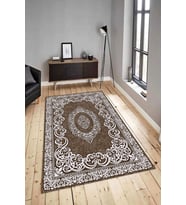 Dijital Baskılı Yıkanabilir Kaymaz Modern Renkli Salon Halısı Mutfak Halısı Yolluk ND-HY-817 (Kahverengi)