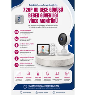 Sesli ve Görüntülü Bebek Kamerası Sıcaklık Takipli