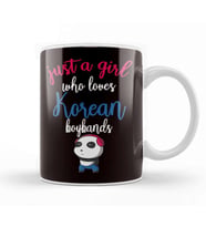 Girl Who Loves Korean Boybands K-Pop Korea Pop Music Panda Kupa Bardak Porselen
