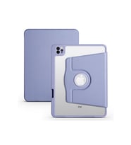 Apple iPad Pro 11 2021 (3.Nesil) Uyumlu Kılıf Zore Termik Kalem Bölmeli Dönebilen Standlı Kılıf (Koyu Lila)