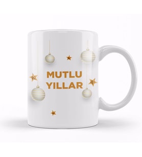 Yeni Yıl Hediyesi Mutlu Yıllar 03 Kupa Bardak Porselen