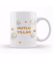 Yeni Yıl Hediyesi Mutlu Yıllar 03 Kupa Bardak Porselen
