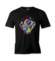 Moon Meets the River Siyah Erkek Tshirt