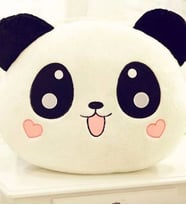 Sevimli Panda Peluş yastık  35*35cm (Beyaz)