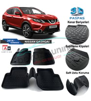 Nissan Qashqai Havuzlu 3D Paspas Niken Siyah 2014 Sonrası