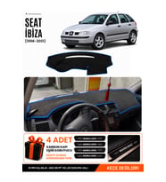 SEAT IBIZA (1998-2001) Uyumlu Torpido Örtüsü Torpido Kılıfı - Siyah Mavi
