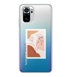 Xiaomi Nude Gül Tasarımlı Şeffaf Telefon Kılıfı