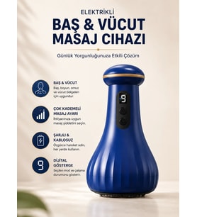 Elektrikli Masaj Cihazı Baş, Vücut Kullanımına Uygun