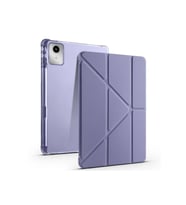 Lenovo M11 TB-330FU Uyumlu Kılıf Zore Tri Folding Kalem Bölmeli Standlı Kılıf (Mor)