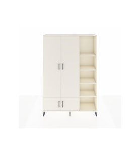 Arges Gardrop 6 Raflı 4 Kapaklı Tek Askılı 132x30x195 Aytaşı-Aytaşı