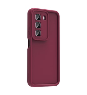 İnfinix Hot 50 4G Kılıf Kamera Korumalı Ananas Silikon Kapak (Mürdüm)