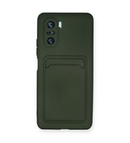 Xiaomi Mi 11i Kılıf Kelvin Kartvizitli Silikon - Koyu Yeşil