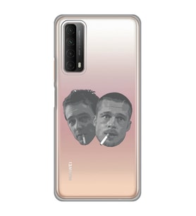 Huawei P Smart 2021 Uyumlu Fight Club Desenli Şeffaf Telefon Kılıfı