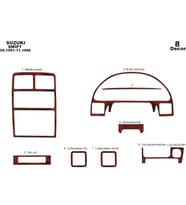 Meriç® Suzuki Swift Ön Torpido Kaplama Maun 8 Parça 1991-1996 (Maun)