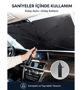 Renault Symbol Dacia Sandero Opel Corsa Ford Ka Peugeot 208 Uyumlu Oto Şemsiye Yeni Nesil