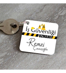 Kişiye Özel İş Güvenliği Uzmanlarına Özel Anahtarlık