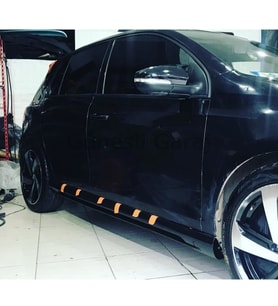 Vw Golf 6 Rieger Yan Marşpiyel Seti Mat Siyah Plastik 2 Adet