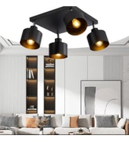 Rsylight Retro Metal 180 Derece Hareketli 4 Lü Kare Dekorarif Tavan Plofyoner Avize