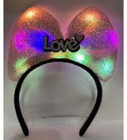 Led Işıklı 3 Farklı FonNessiWorldiyonda Yanan Toz Pembe Fiyonk Taç 20X17 cm
