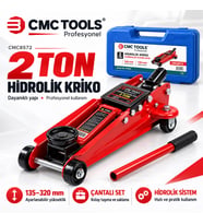 CMC Tools 2 Ton Hidrolik Kriko Arabalı Kriko Taşıma Çantalı 135-320 mm