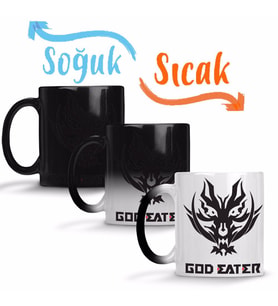 God Eater Lenka Alisa One Piece Anime Naruto Death Note Hellsing Sihirli Kupa Bardak Porselen