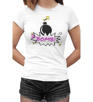 Bomb Beyaz Bayan Tshirt