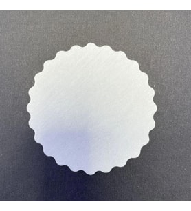 500 Adet Tek Kullanımlık Beyaz Desenli Kağıt Bardak Altlığı 80 mm