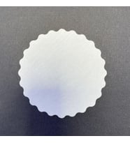 500 Adet Tek Kullanımlık Beyaz Desenli Kağıt Bardak Altlığı 80 mm