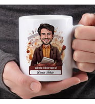 En Başarılı Erkek Müzik Öğretmenine Hediye Karikatürlü Bardak