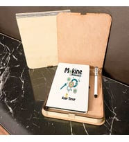 Makine Mühendisi Ahşap Kutulu Defter Kalem Set 005