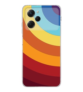Poco X5 Pro  Kamera korumalı Kapak Renk Cümbüşü Tasarımlı  Şeffaf Kılıf