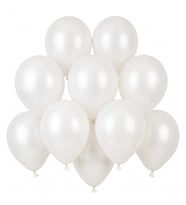 Beyaz Renk Lateks Pastel Balon (13 cm) - 10 Adet