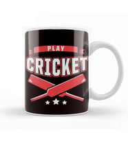 Play Cricket Player Coach Team Cricketer Wicket Ball Kupa Bardak Porselen