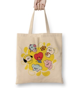 Bts Kpop Adorable Characters Bez Çanta Uzun Saplı