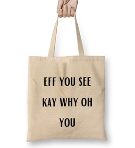 Eff You See Kay Why Oh You YOGA LOVER Bez Çanta Uzun Saplı