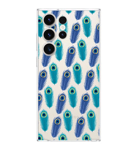 PrintiFy Samsung Galaxy S23 Ultra ile Uyumlu 1mm Slim Fit Nazar Boncuğu 4 Baskılı Şeffaf  Kılıf