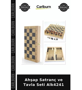 Özel Üretim Hediye Oyun Eğlence Ahşap Satranç ve Tavla Seti Alk4241