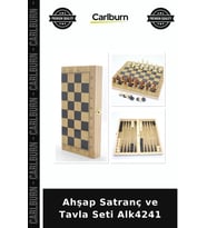 Özel Üretim Hediye Oyun Eğlence Ahşap Satranç ve Tavla Seti Alk4241