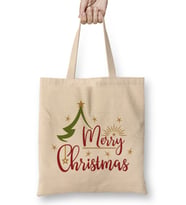 Yılbaşı Yeni Yıl Konseptli Merry Christmas 011 Bez Çanta Uzun Saplı