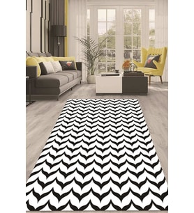 Dijital Kaymaz Taban Yıkanabilir Modern Renkli Salon Halısı Mutfak Halısı Yolluk ND-HT-1068 (Çok Renkli)