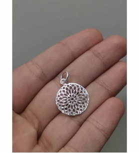 Özel Tasarım Yaşam Çiçeği Gümüş Kolye