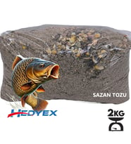Hedyex 2Kg Sazan Tozu Yüksek Proteinli Özel Katkılı Sazan Alabalık Avı Toz Yem