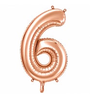 6 Rakam Folyo Balon Rose Gold Rengi (100 cm)