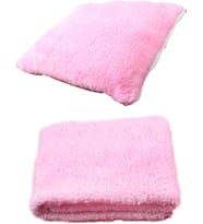 2 Lİ SET BATTANİYE VE MİNDER KEDİ UYKU YATAĞI MİNDERİ (Pembe)