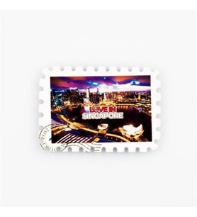 Singapur Temalı Pul Magnet (Karışık)