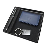 Signator D370 İsme Özel Set - Deri Kartlık + Anahtarlık  + Kalem Seti  İsme Özel Hediyelik Set (Karışık)