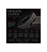 Sertifikalı Dragon Jasper Disk Model Doğal Taş Erkek Bileklik Kilitli Kapama