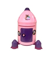 Capybara Kapibara Uzayda Tasarımlı Işıklı Kumbara (Pembe)