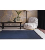Jassrug Saçaklı Dokuma Kilim 120x180 Petrol Mavi
