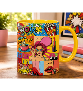 Renkli Pop Art Kupa Bardak